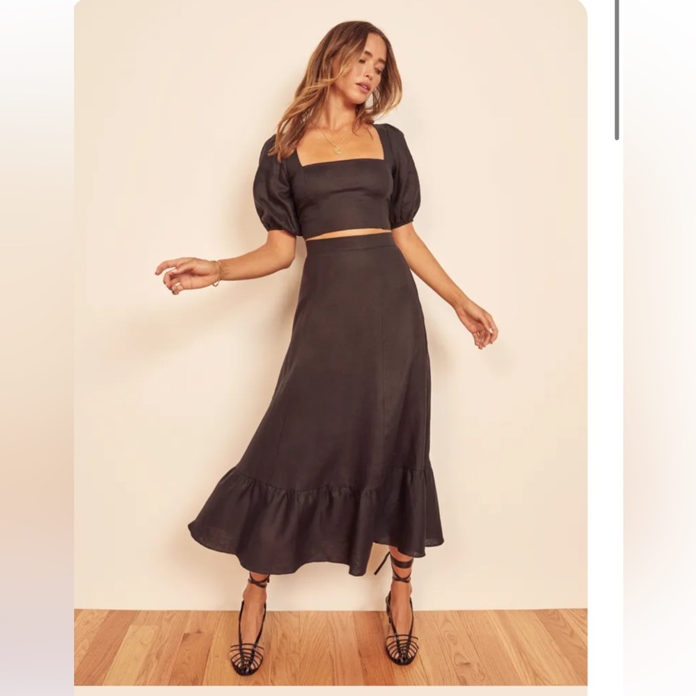 Reformation Yucca skirt and top set, worn once